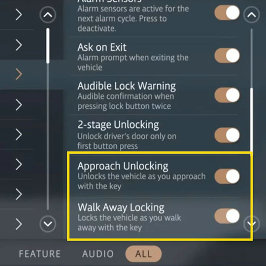 Approach Unlocking & Walk Away Locking